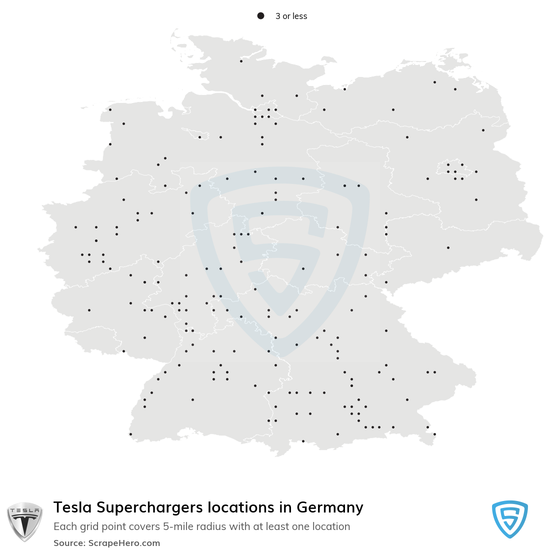 Tesla Superchargers locations