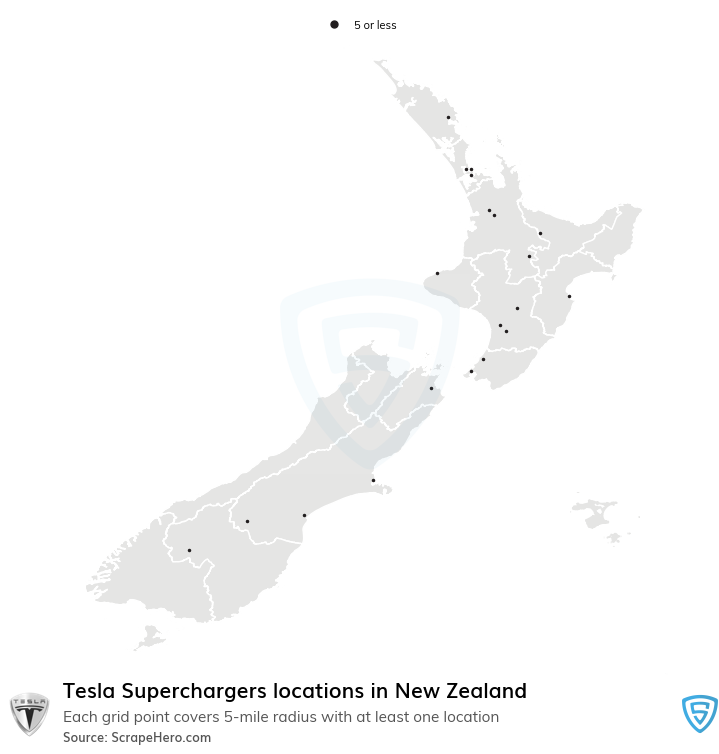 Tesla Superchargers locations