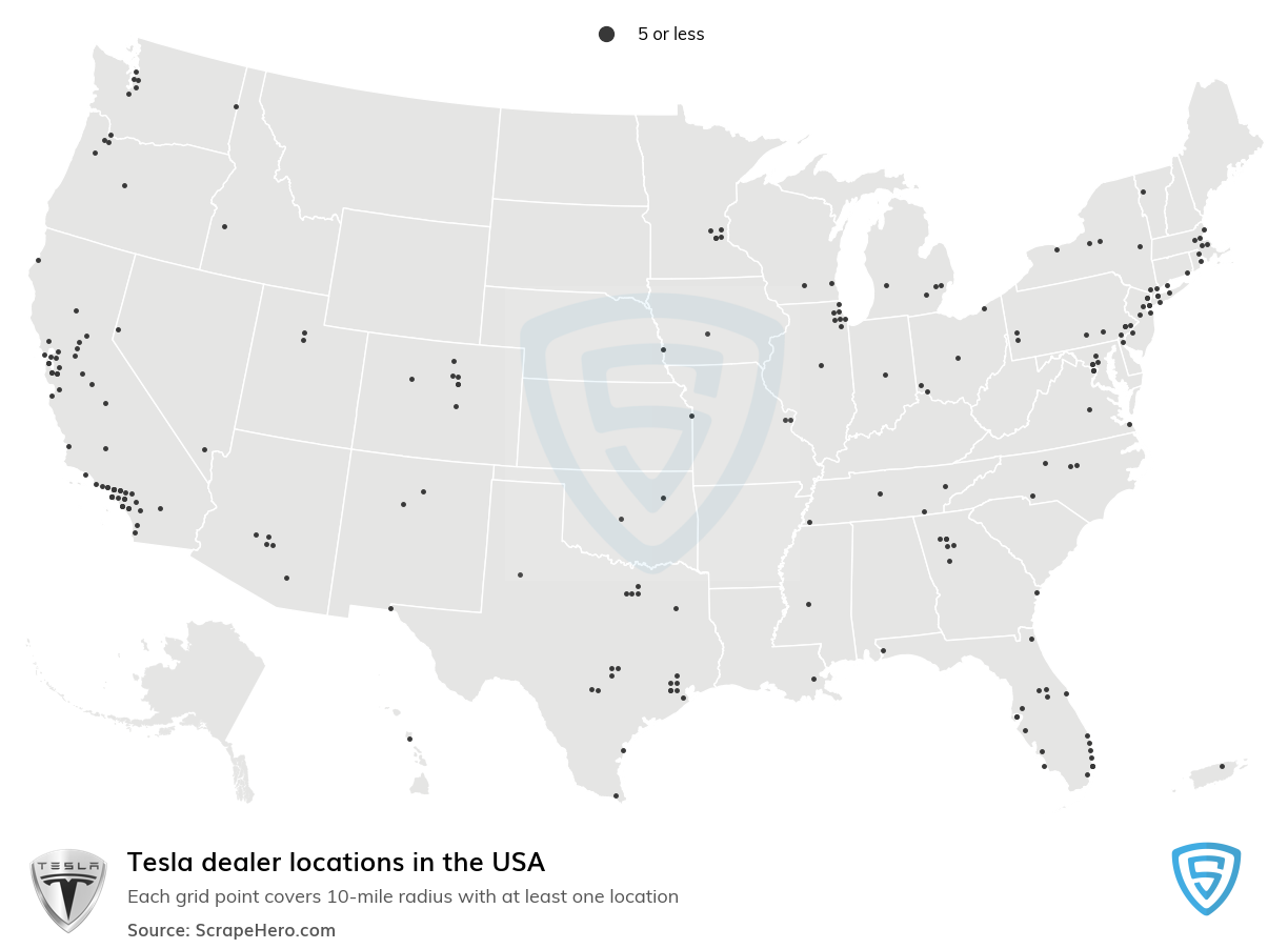 Tesla dealership locations