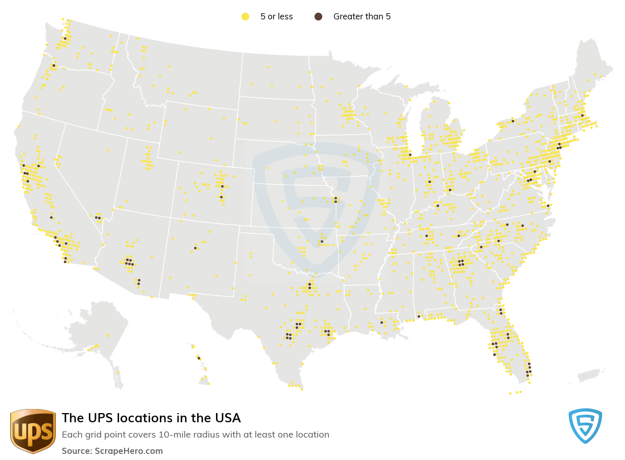 The UPS locations