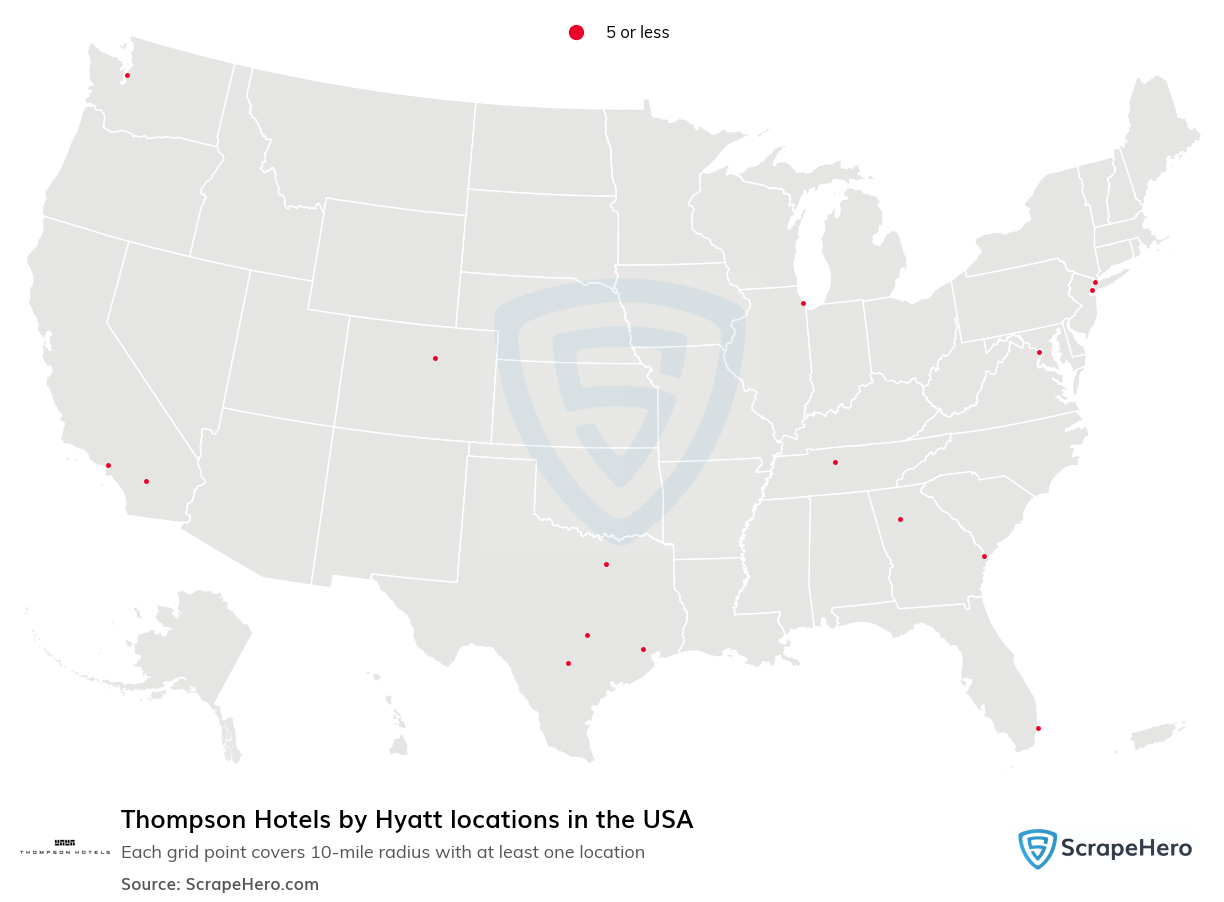 Thompson Hotels by Hyatt locations