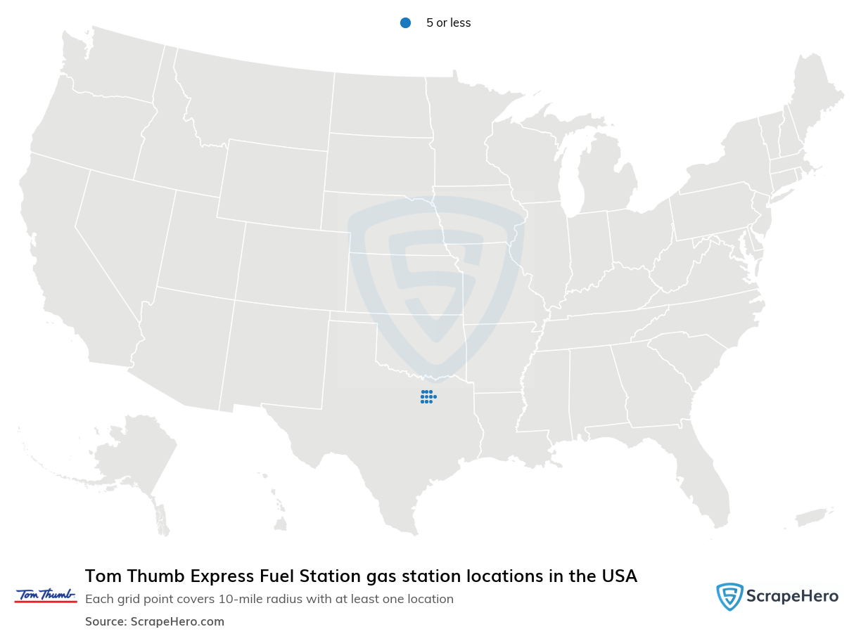 Tom Thumb Express Fuel Station gas station locations