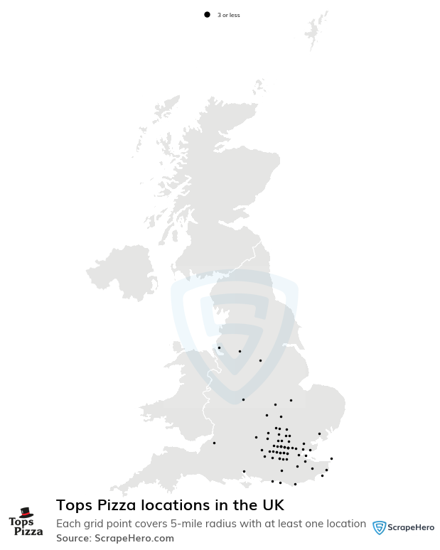 Tops Pizza restaurant locations