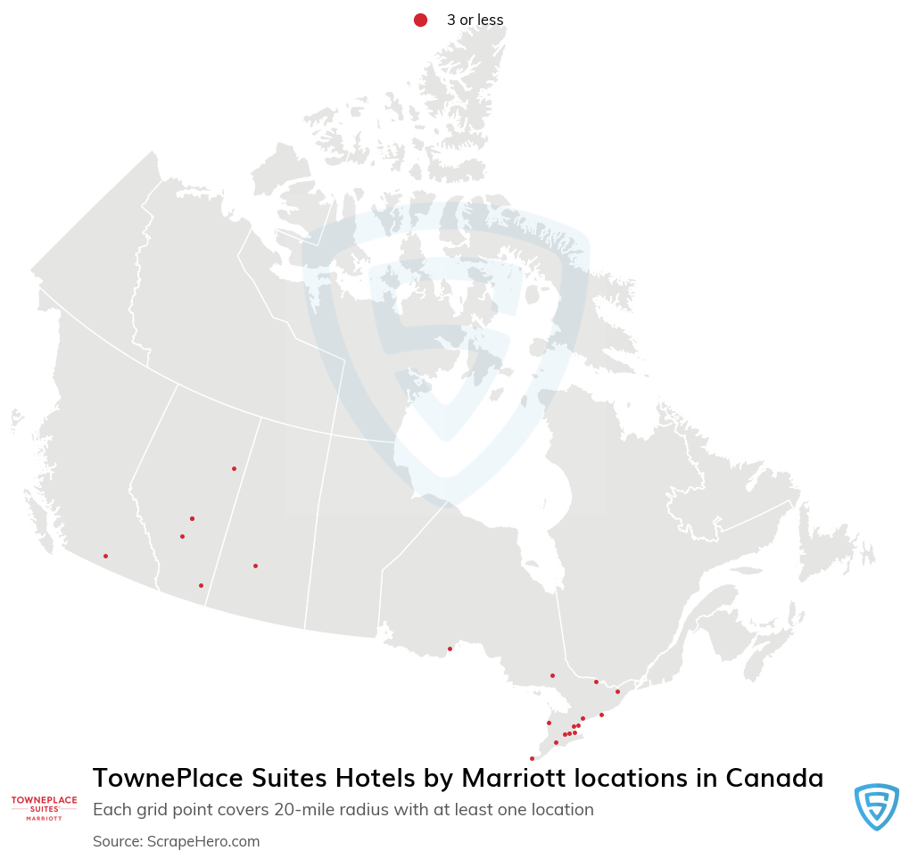 TownePlace Suites Hotels by Marriott locations