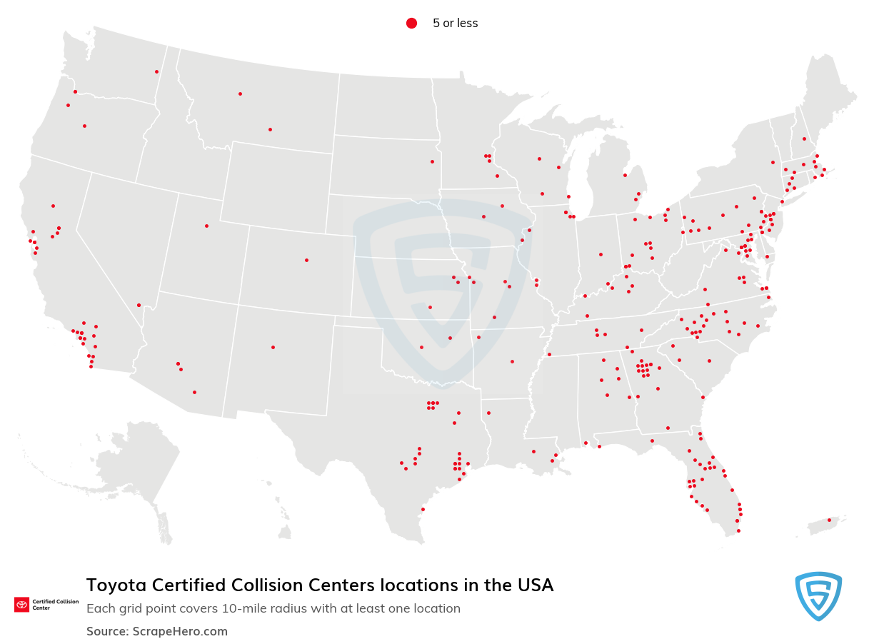 Toyota Certified Collision Centers locations
