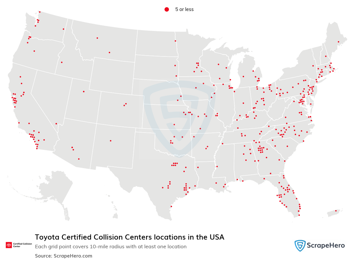 Toyota Certified Collision Centers locations