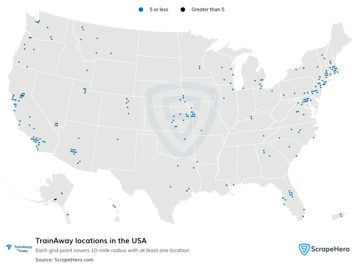 TrainAway locations