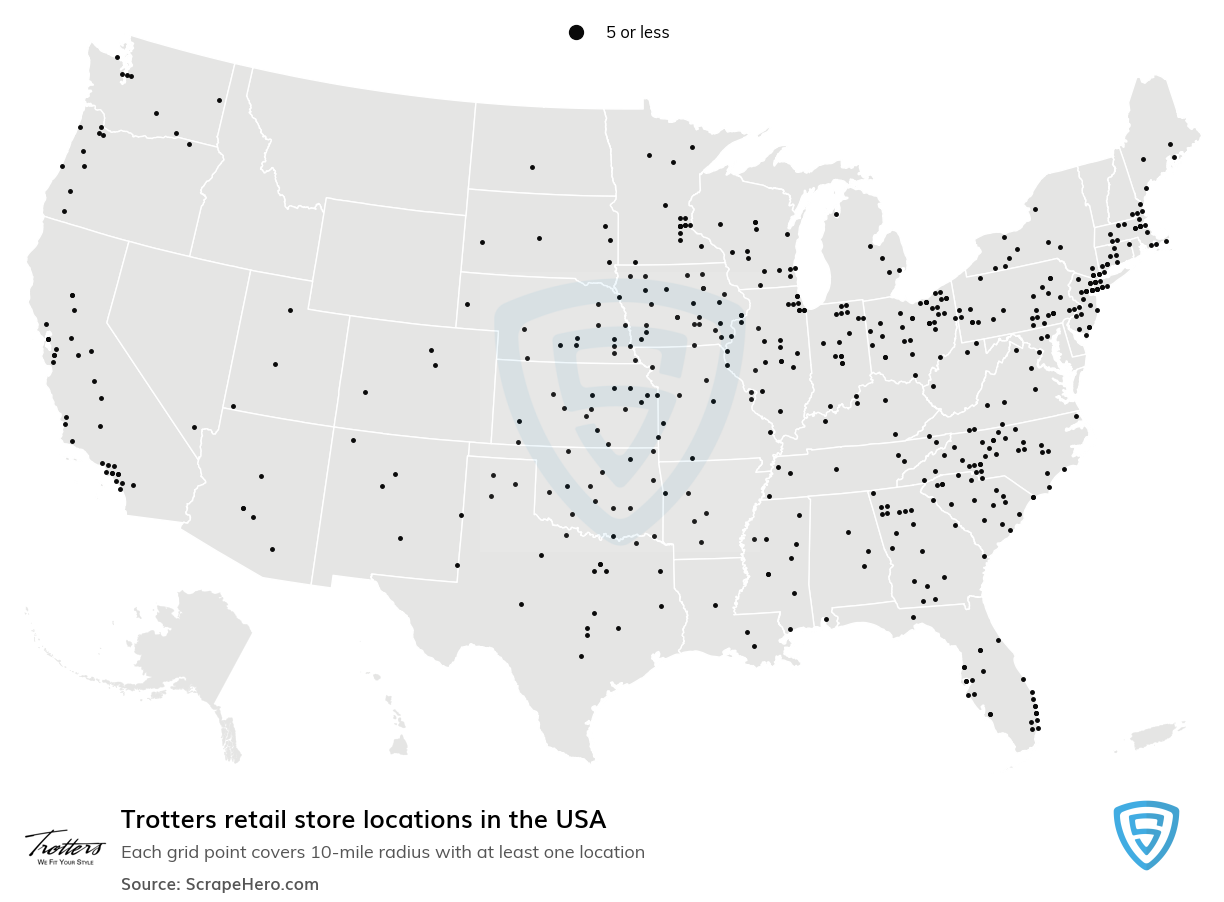 Trotters retail store locations