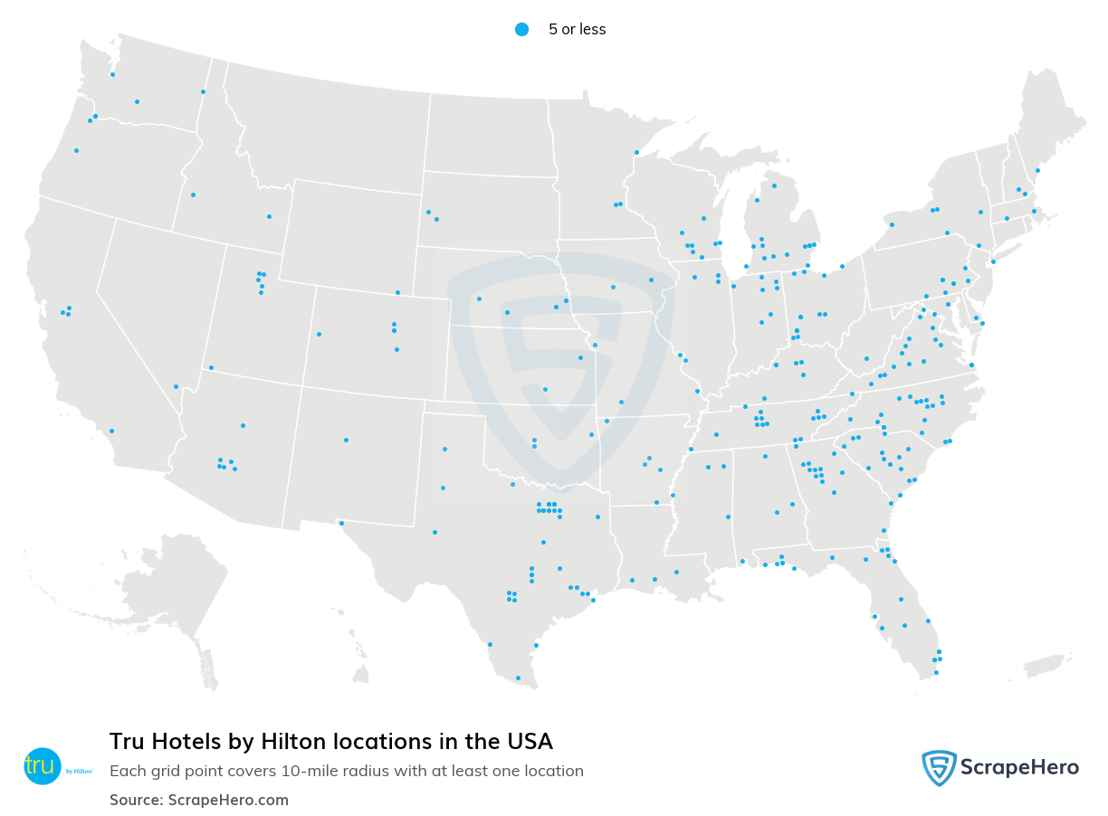 Tru Hotels by Hilton locations