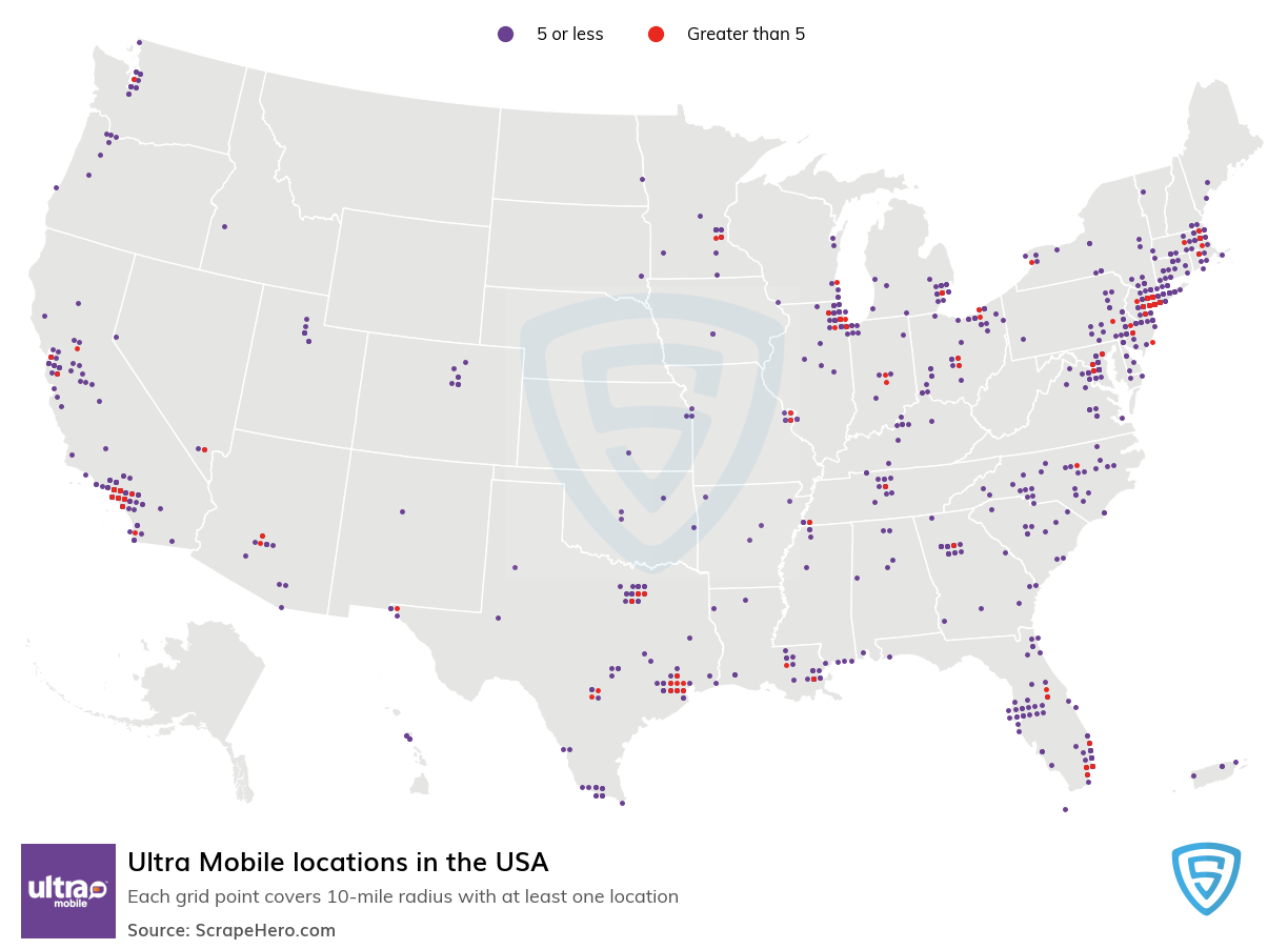 Ultra Mobile locations