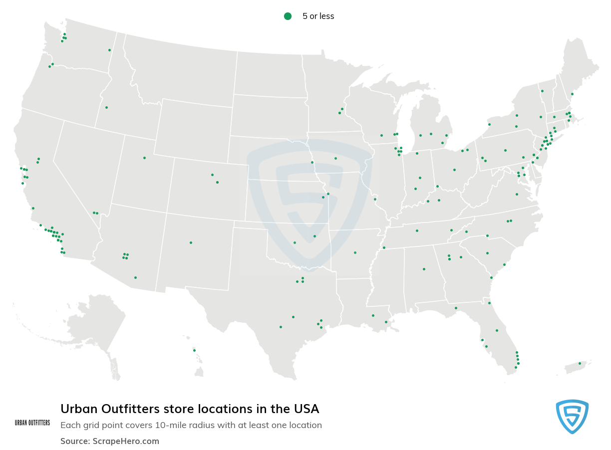 Urban Outfitters store locations