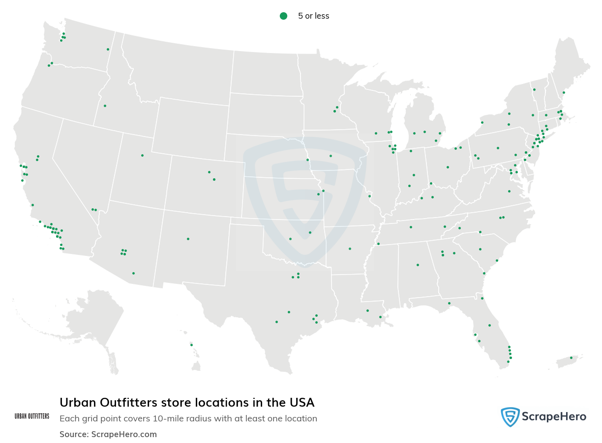 Urban Outfitters store locations