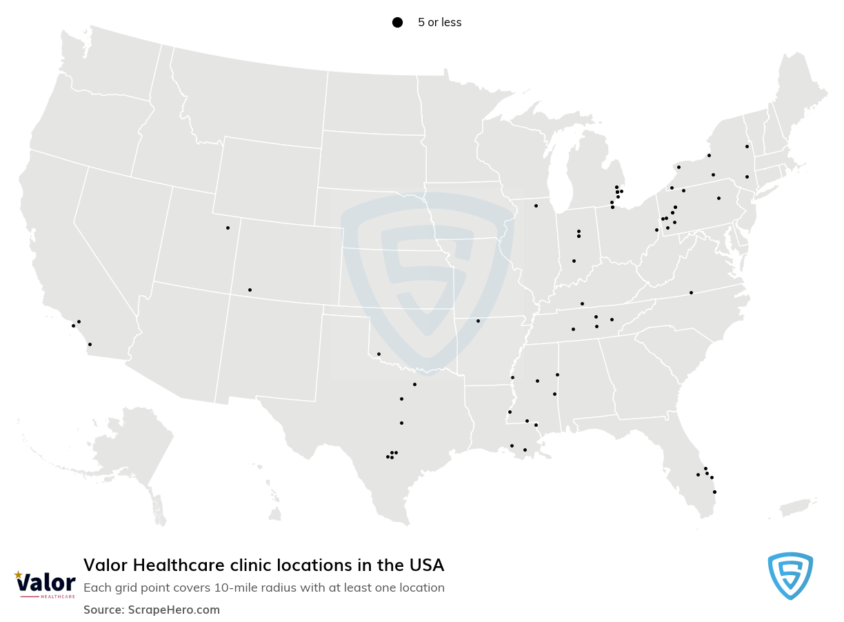 Valor Healthcare clinic locations