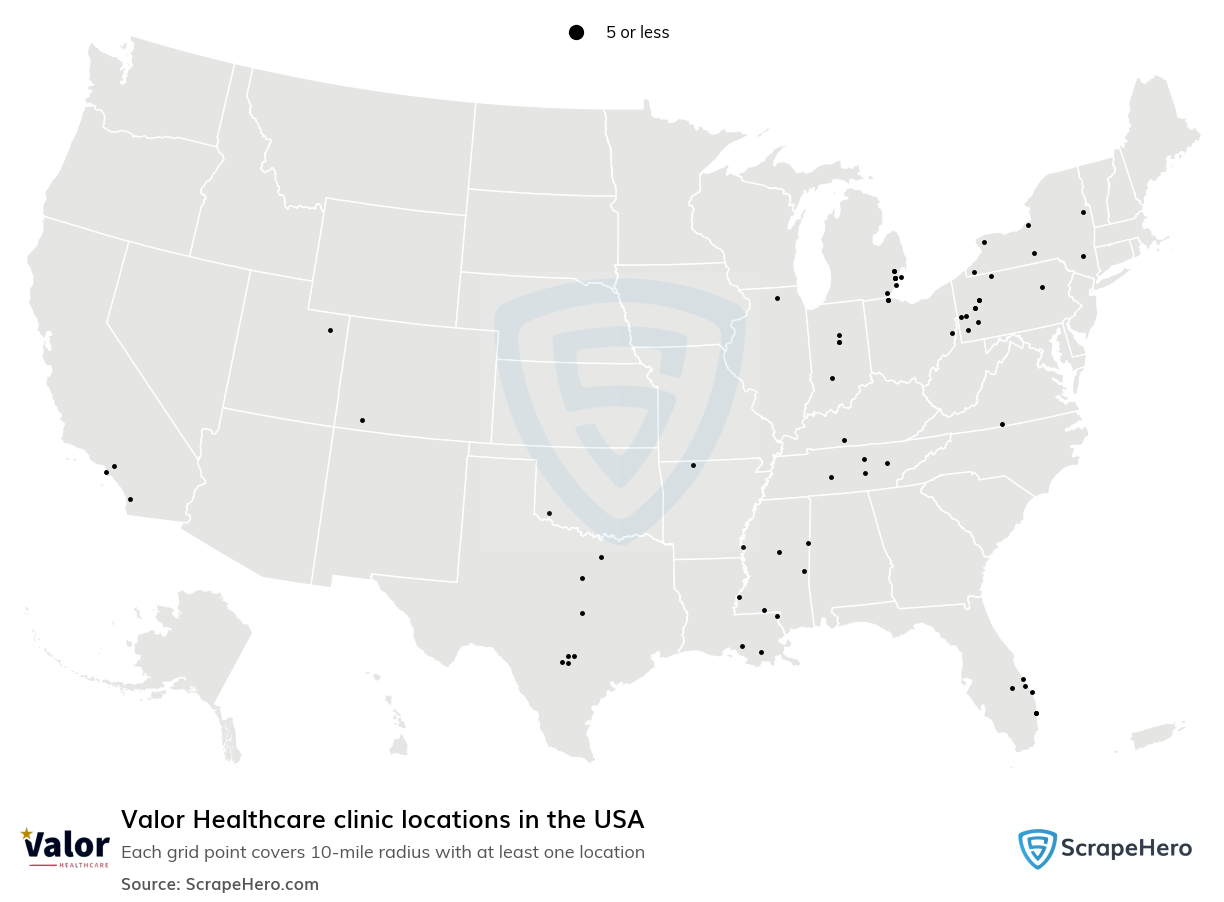 Valor Healthcare clinic locations