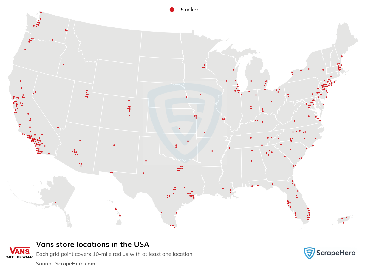 Vans store locations