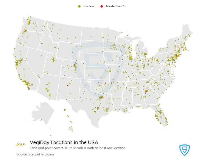 VegiDay locations