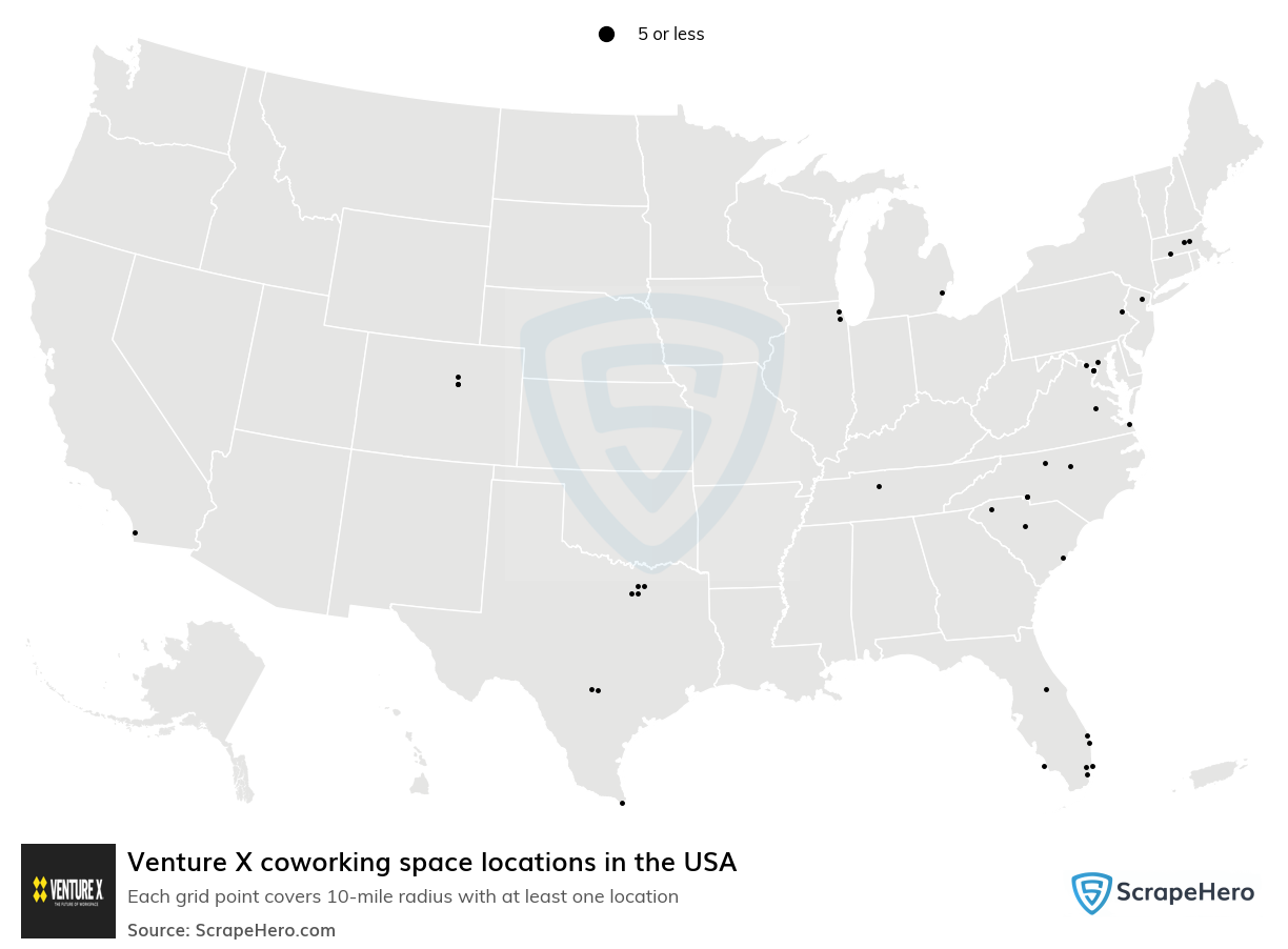 Venture X coworking space locations