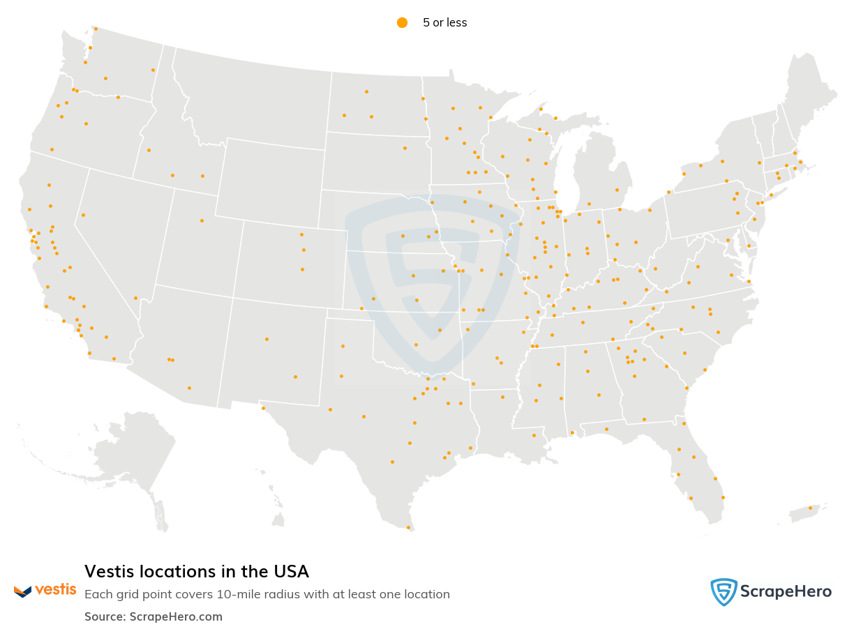 Vestis locations