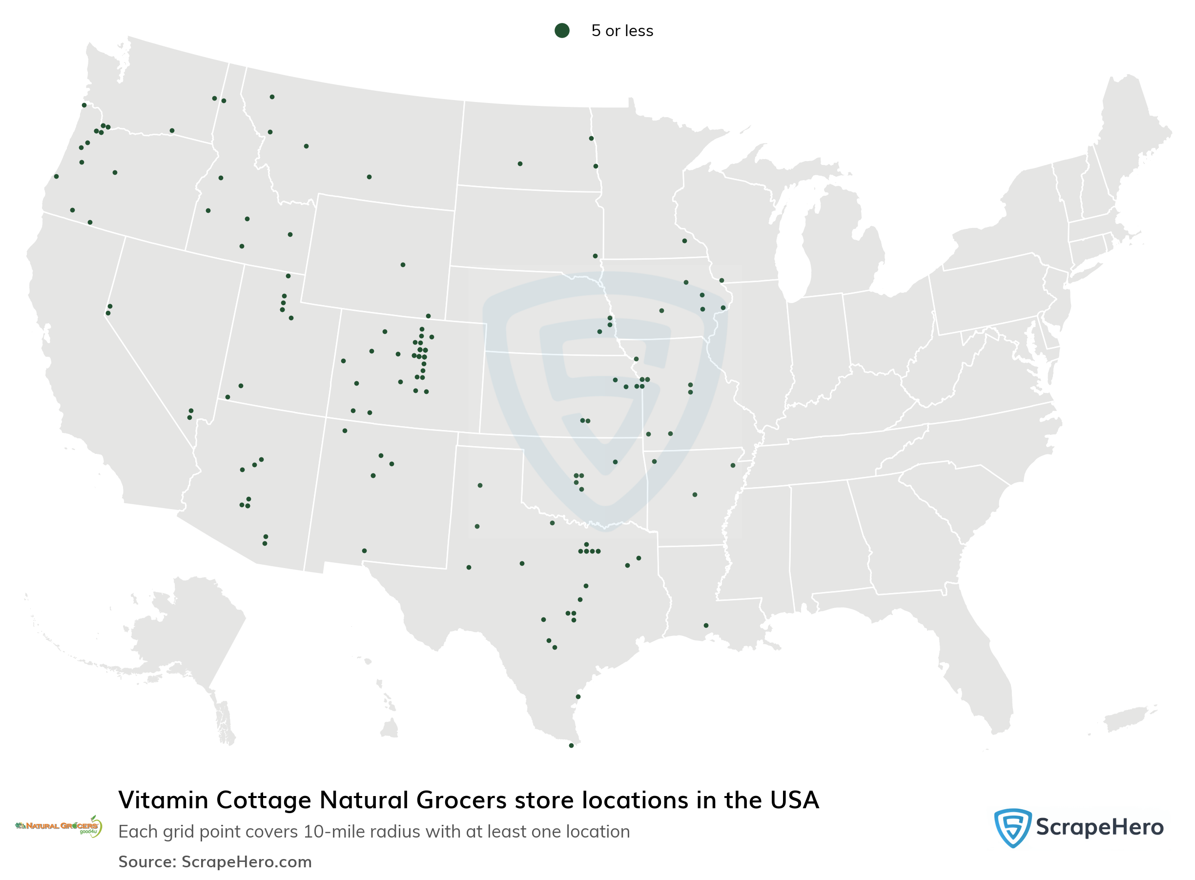 Number Of Vitamin Cottage Natural Grocers Locations In The United States Scrapehero