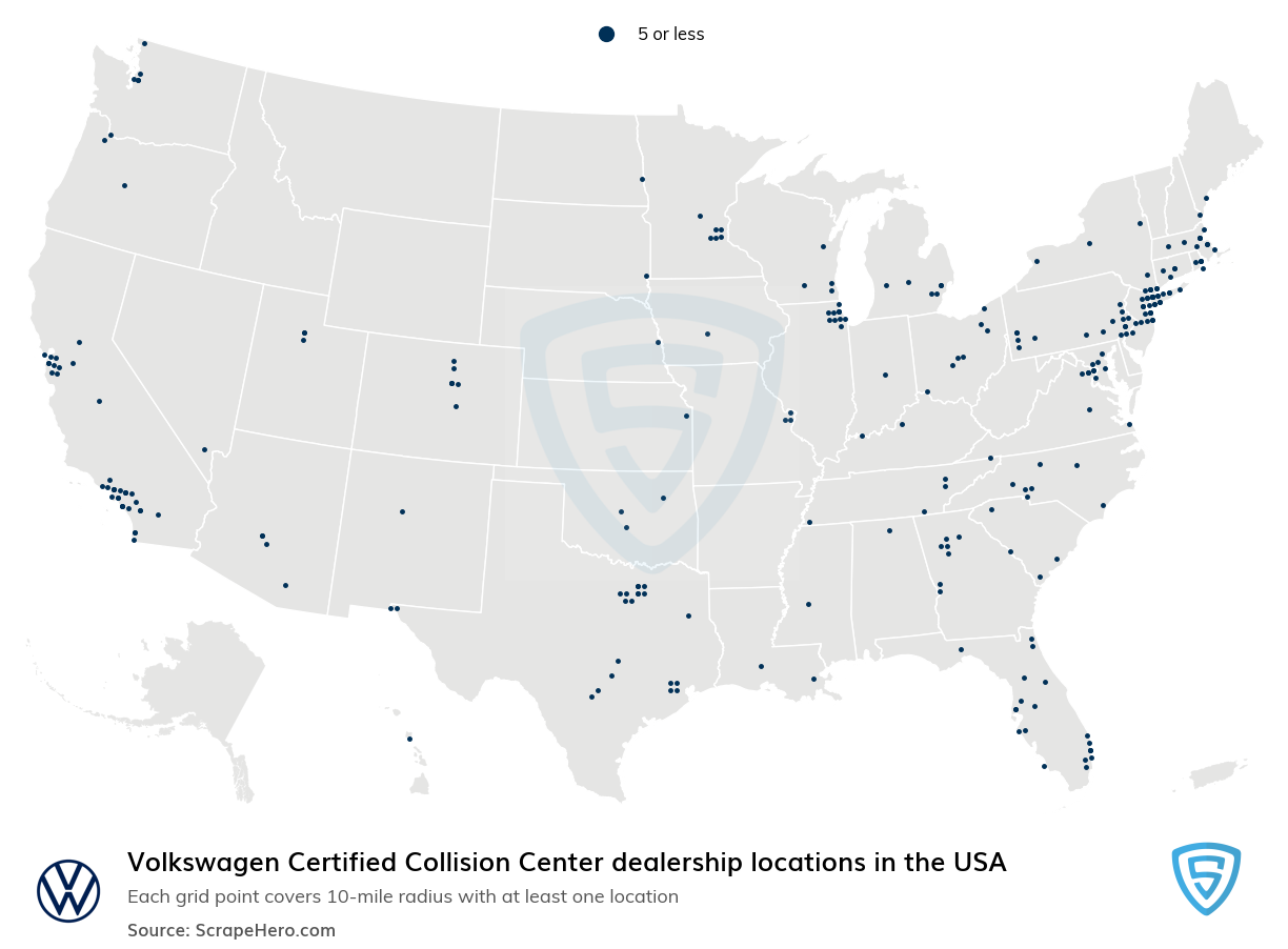 Volkswagen Certified Collision Center locations