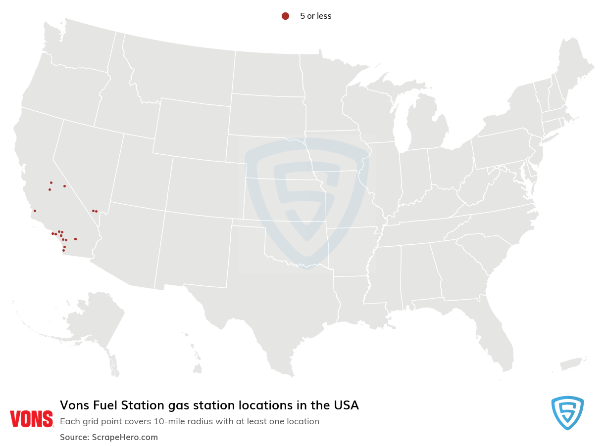 Vons Fuel Station locations