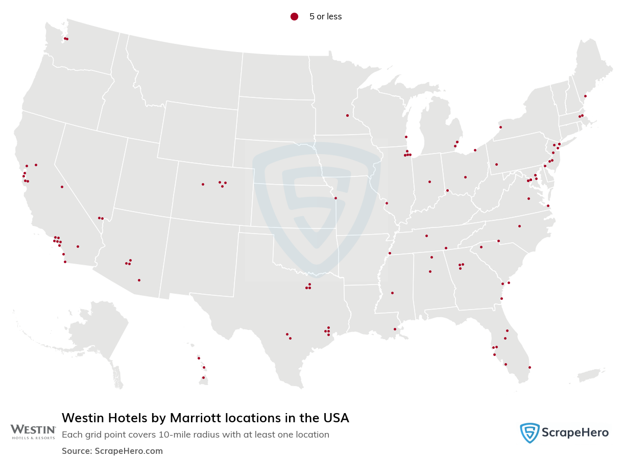 Westin Hotels by Marriott locations