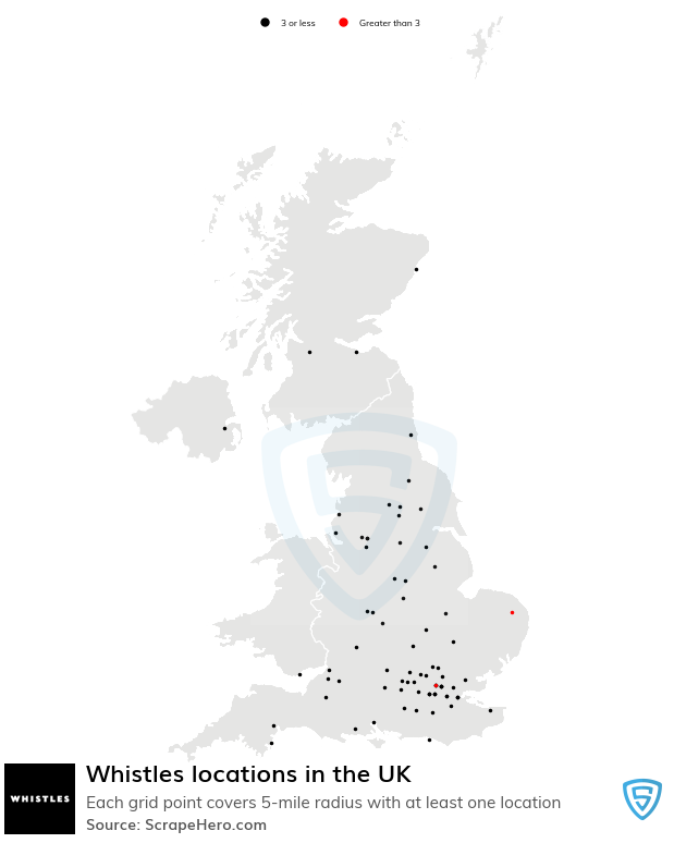 Whistles store locations