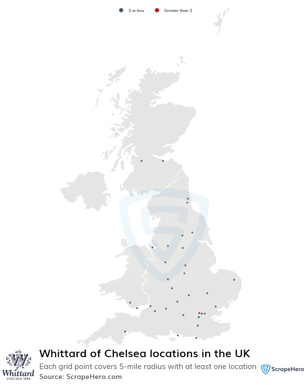 Whittard of Chelsea locations