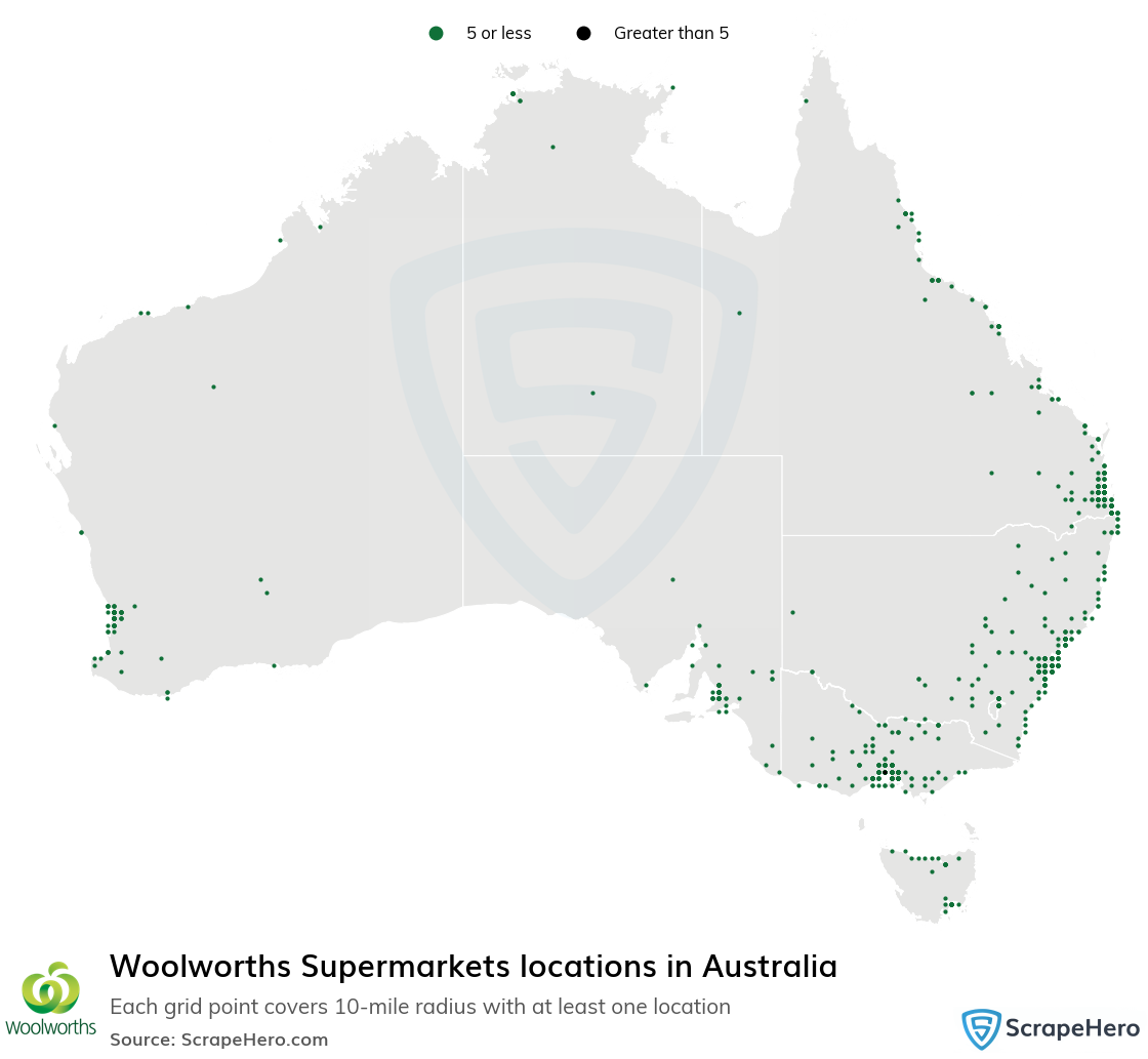 Map of  locations in Australia in 2025