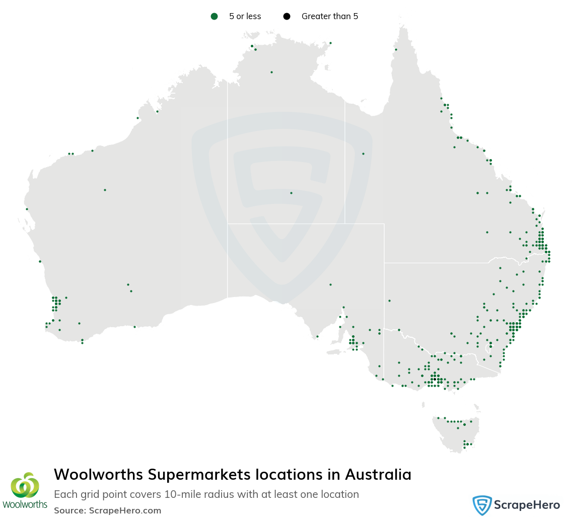 Woolworths Supermarkets locations