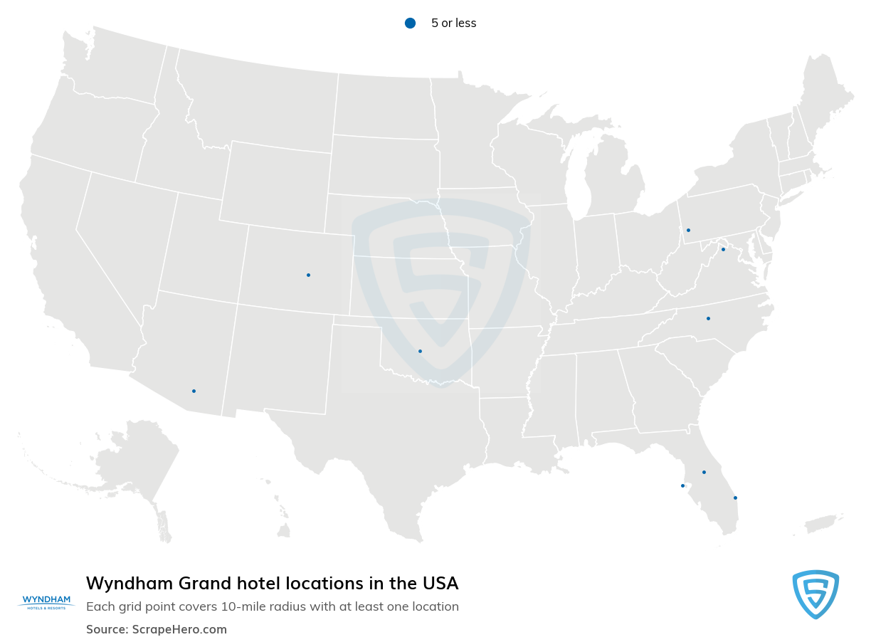 Wyndham Grand hotel locations