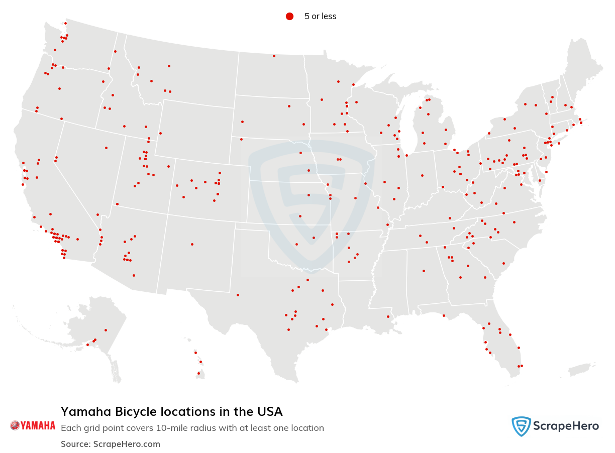Yamaha Bicycle locations