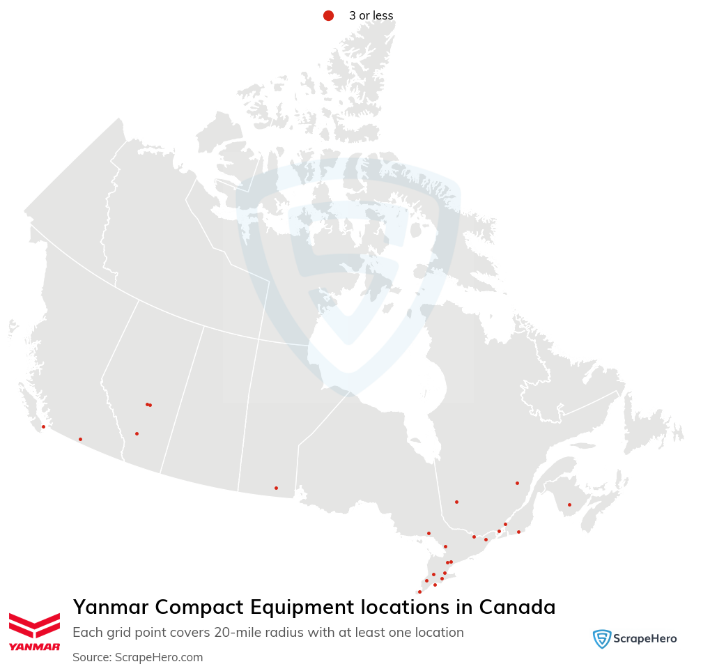 Yanmar Compact Equipment locations