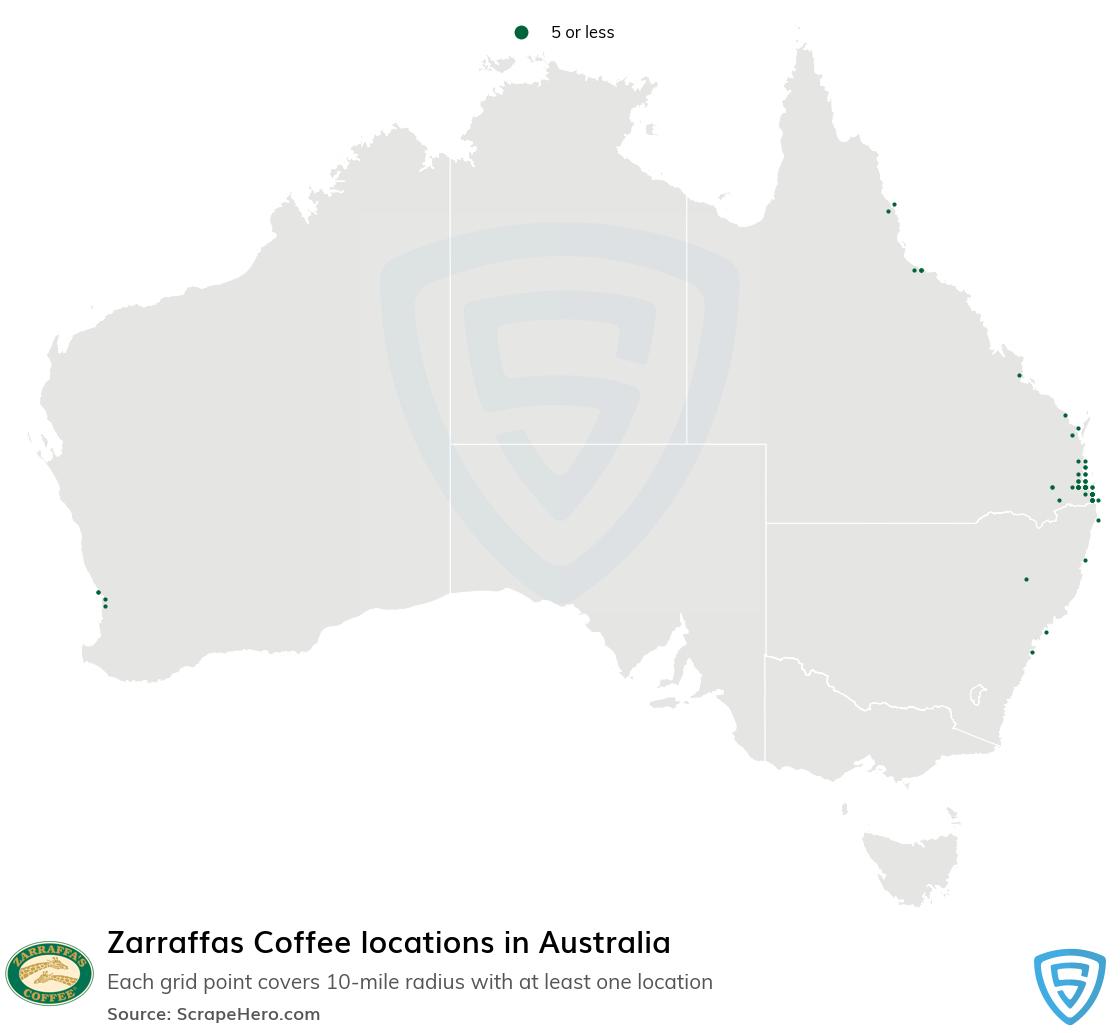 Zarraffas Coffee locations
