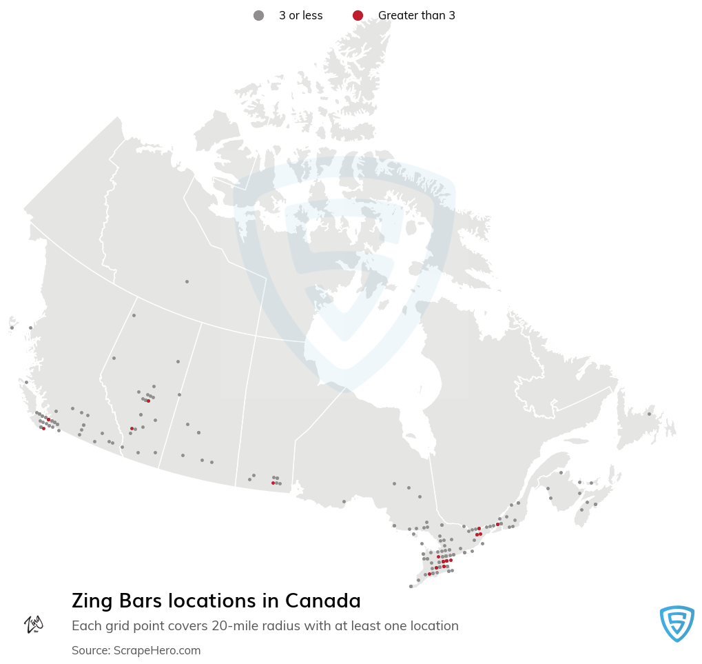 Zing Bars store locations