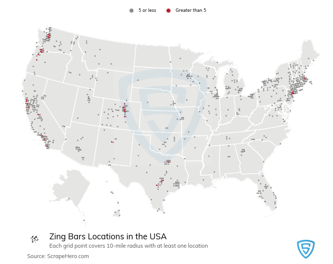 Zing Bars store locations