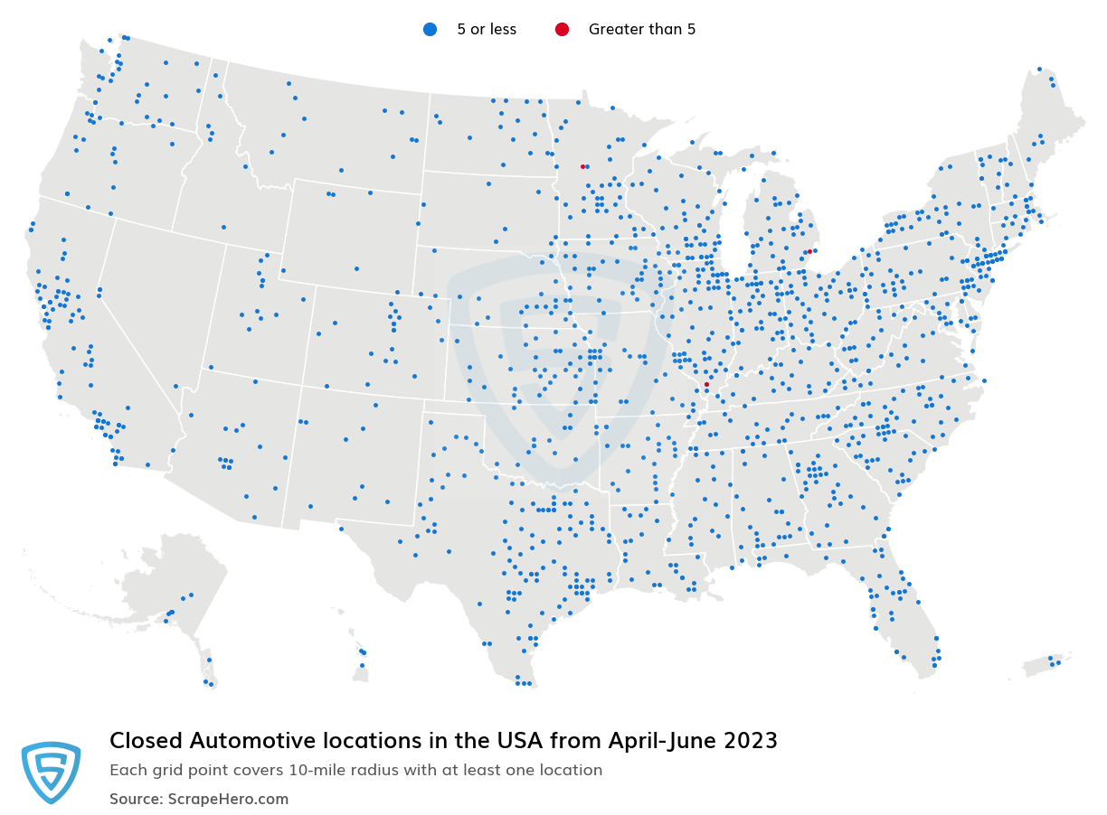 Automotive Closings from April to June 2023,