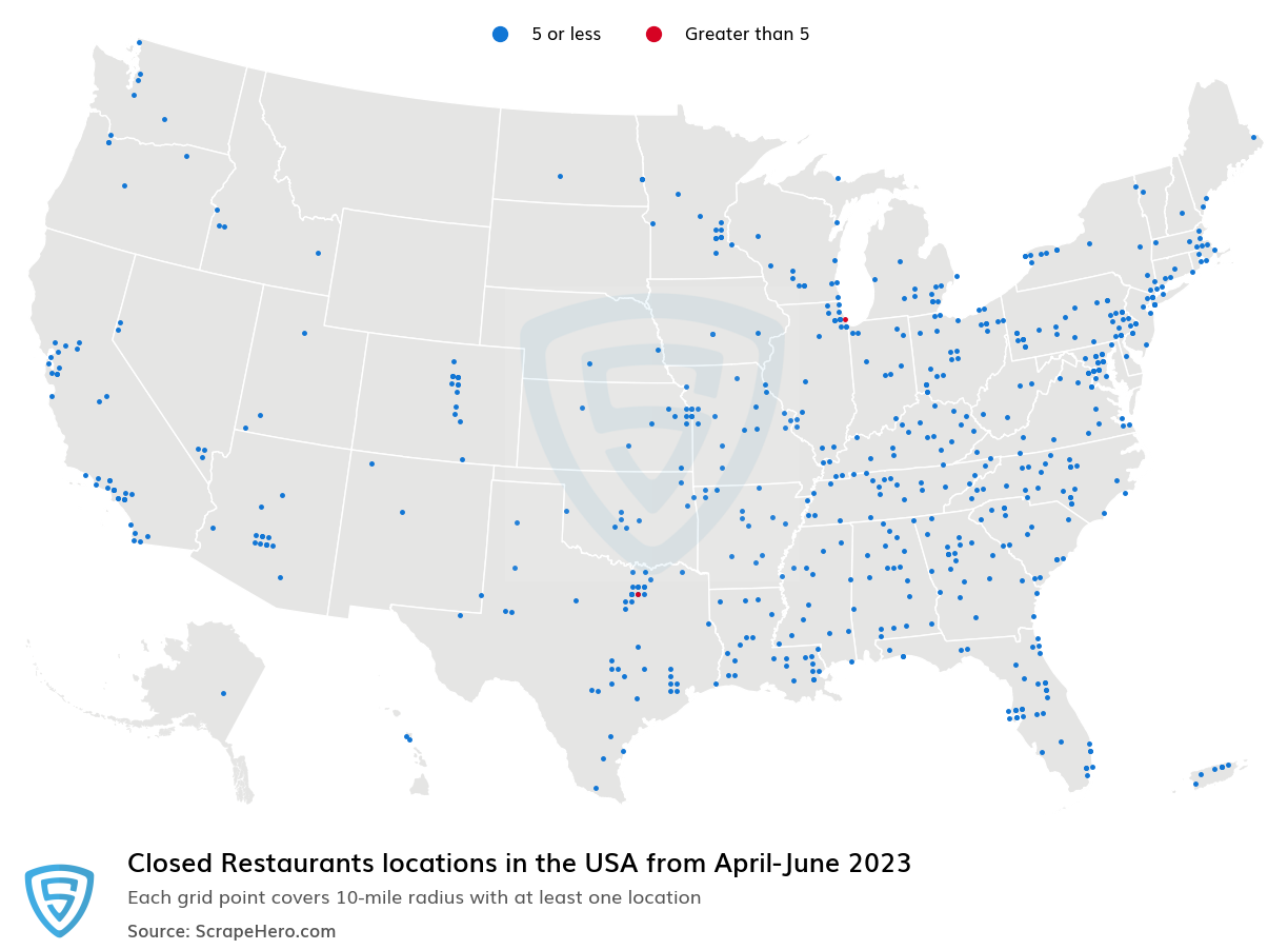 Restaurants Closings from April to June 2023