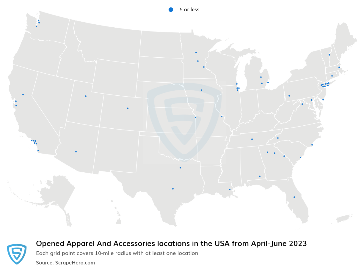 Apparel & Accessories Openings from April to June 2023