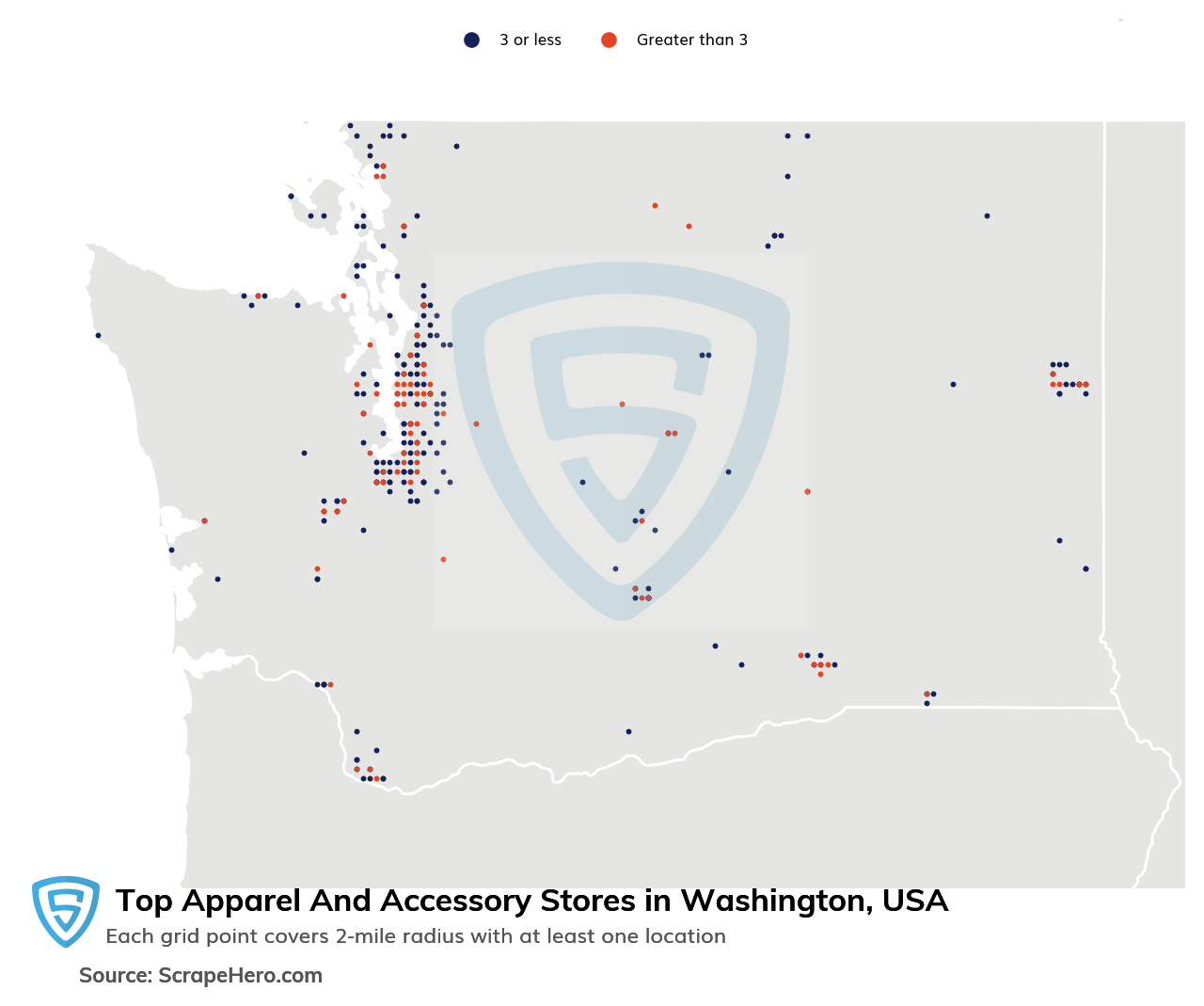 Map of top apparel & accessory stores in Washington in 2024