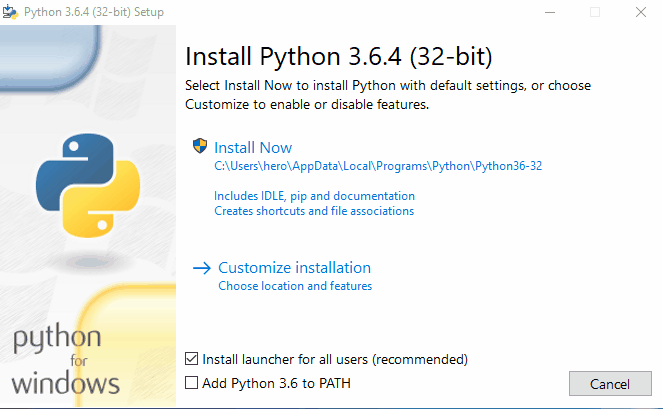 Installing Python and Pip in windows 10 for web scraping