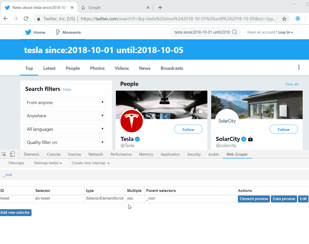 chrome webscraper chrome webscraper