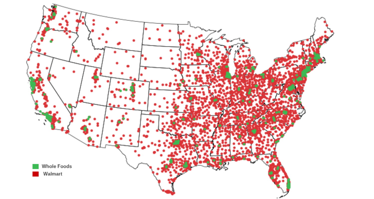 Walmart Vs Whole Foods Map 