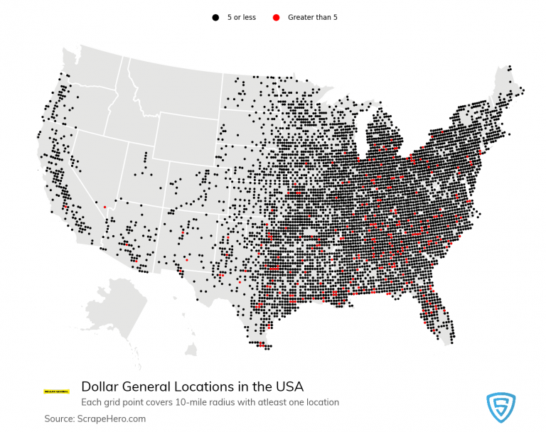 Dollar Stores and where to find them in US Location Analysis