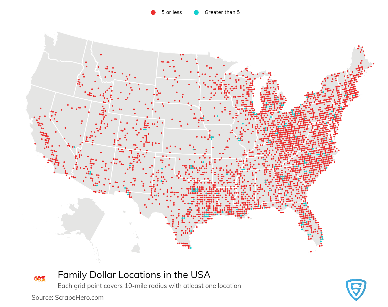 Dollar Stores and where to find them in US Location Analysis