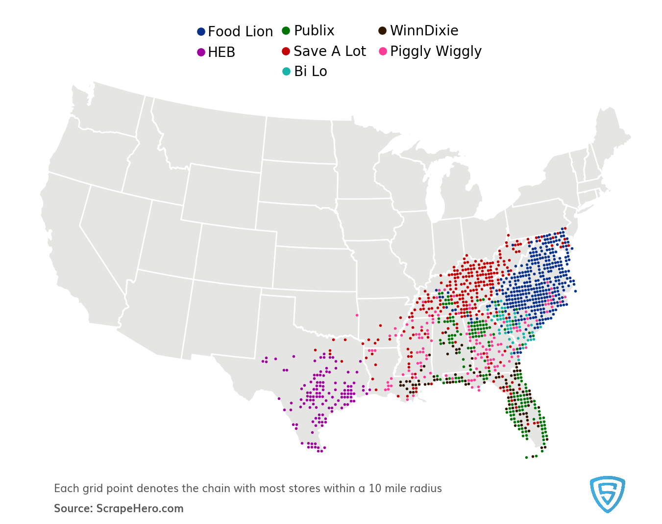 Popular us grocery stores