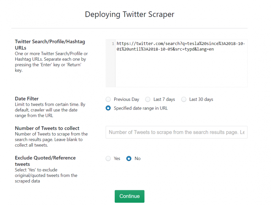 How to Scrape Twitter for Tweet Data Without Coding - ScrapeHero Cloud