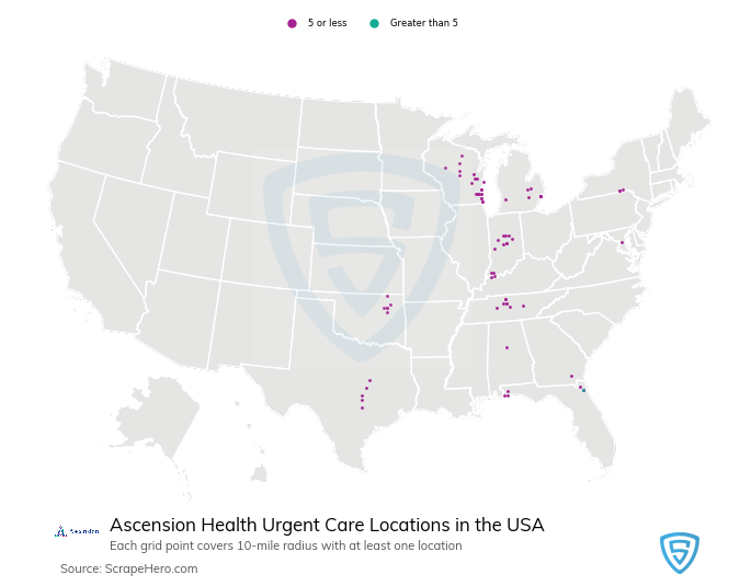 ascension-health-care-location-map