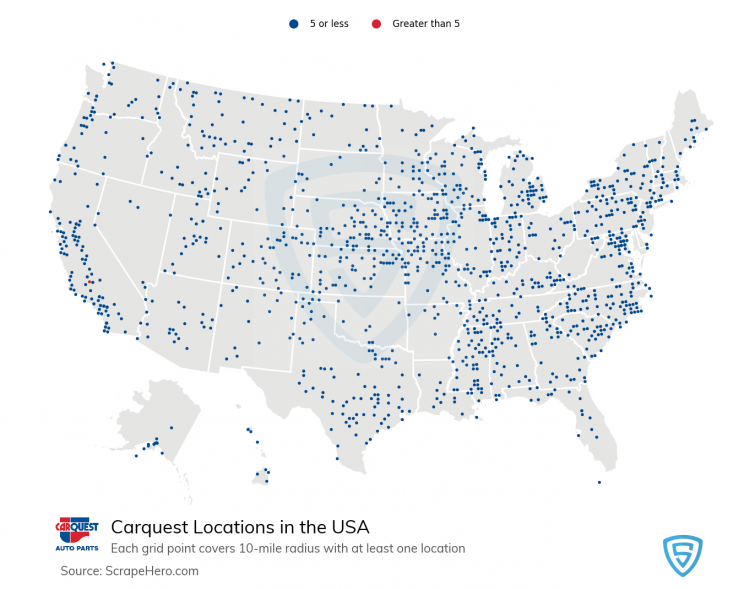 Largest Auto Parts Stores in the US - Location Analysis