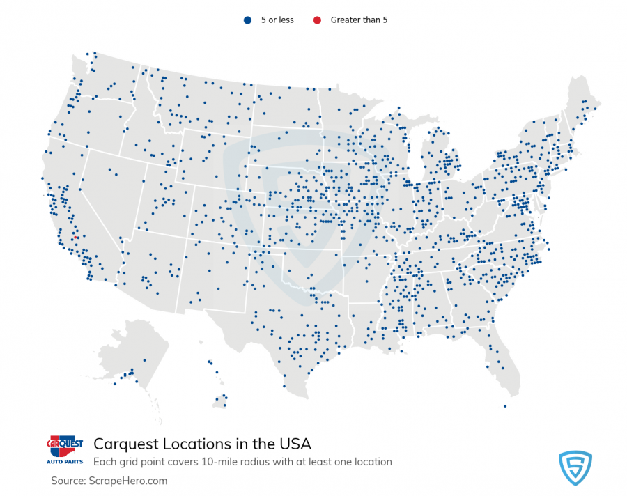 Largest Auto Parts Stores in the US Location Analysis